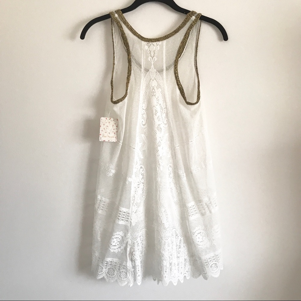 NWT! Free People Most RARE White Lace Tank Tunic NWT XS - Picture 4 of 7